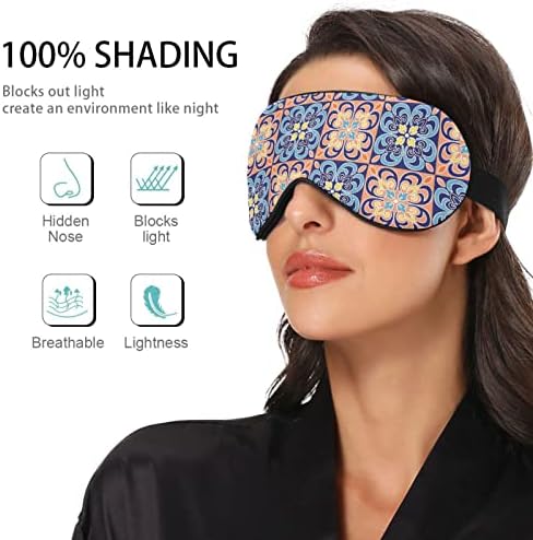 TALAVERA KERAMIČNA FOLK pločica prozračna maska ​​za spavanje, hladno osjećati poklopac za spavanje očiju
