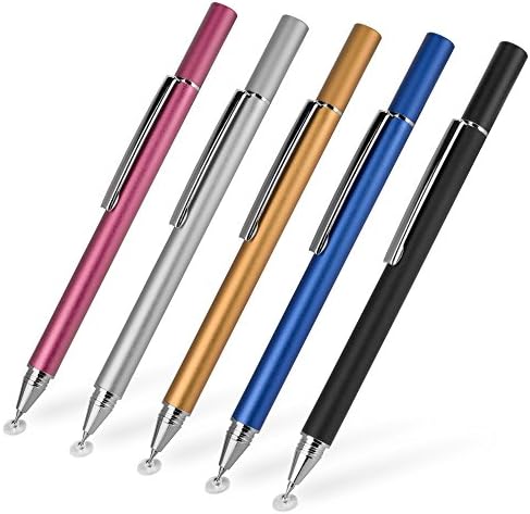 Boxwave Stylus olovka Kompatibilan je sa Samsung Galaxy Book3 360 - Finetouch Capacitiv Stylus, Super Precizno Stylus olovka za Samsung Galaxy Book3 360 - Metalno srebro