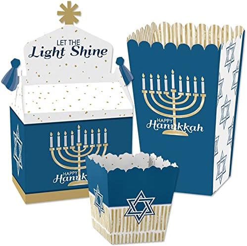 Velika tačka sreće Happy Hanukkah - Chanukah praznična zabava Box Party Favories - zabatne kutije, kokice