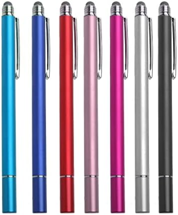 Boxwave Stylus olovkom Kompatibilan je sa Samsung Galaxy S22 + - Dualtip Capacitiv Stylus, Fiber Tip Disc Tip kapacitivni olovka za Samsung Galaxy S22 + - Metalno srebro