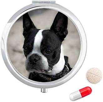 Bulldog Pet Životinja Dark Picture Pill Case Džepna Kutija Za Odlaganje Lijekova