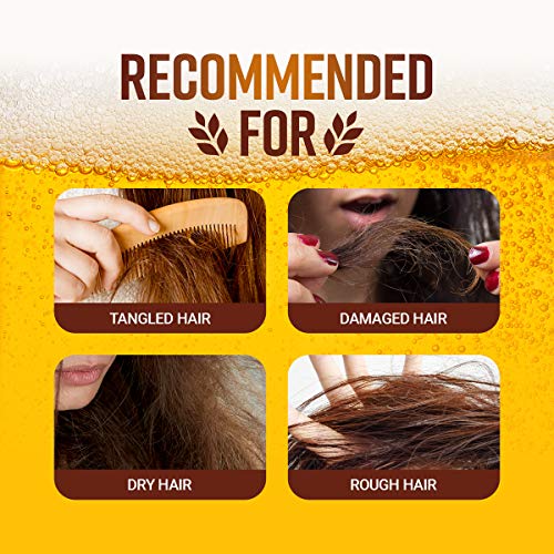 CRAZY SKIN Beers hair Pack-pH 5.5 Njemačka Pivska Kvasna maska za tretman kose-proteini, Keratin, Arganovo ulje, ulje kamelije, sadržan kolagen-popravite suhu, oštećenu ili farbanu kosu