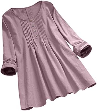 Plus veličina bluza za žene vintage čipke patchwork luk v majica za vez za izrez tri četvrtine majica čvrste