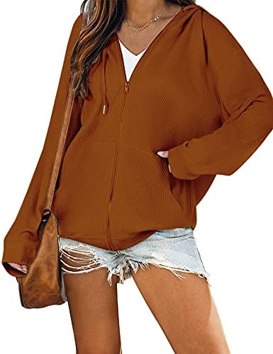 Kukasto žensko casual zip up duksev jakna dugih rukava dukserica sa kapuljačom s džepovima AMN01460-2