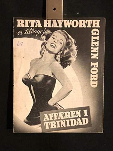 Afera u Trinidad 1952 Originalni vintage Danski filmski poster program Herald, Rita Hayworth, Glenn Ford, Gilda