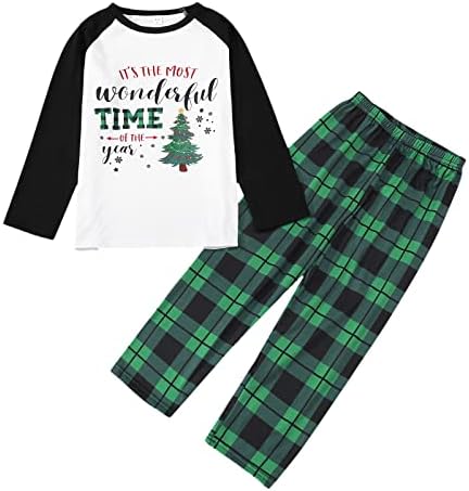 Diyago Jeftini obiteljski božićni pidžami 2022, podudaranje majice dugih rukava i hlača na noći odmor SHOWNY PJ noćni odjećni set