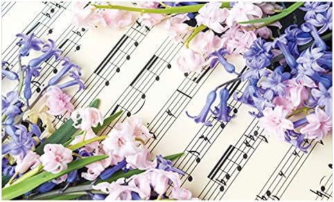 Mjeralna linija za zube četkica za zube, hijacinth cvijeća Muzičke note Music Book Photo, Dekorativna
