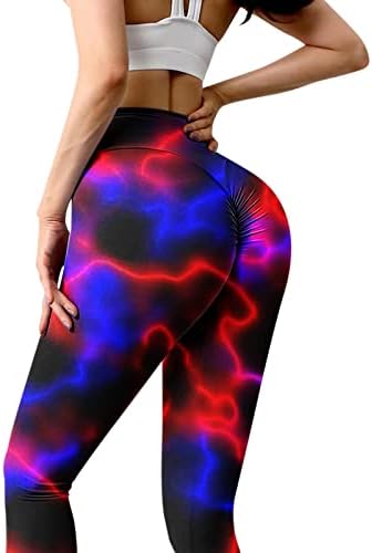Tajice za žene Tummy Control Plus size Stretchy Comfy Tie-dye Ispiši joga gamaše casual udobne gamaše joga hlače