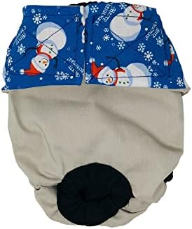 Barkertime Happy Snowman on Frosty Cream Premium vodootporna pelena za mačke, XS, bez pantalona za pantalone