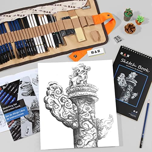 H & B 40pcs Olovke za crtanje olovke za crtanje - skica knjiga, olovke za crtanje, olovke za crtanje, olovke