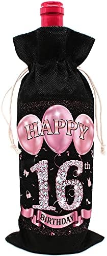 Ukebobo 16. rođendanski poklopac - torbe za lov za djevojke za djevojčice Okretanje 16 - pamučne vreće