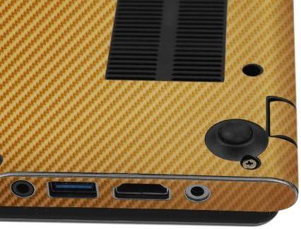 Skinomi Gold Carbon Fiber Kože cijelo tijelo Kompatibilno je s Acer Chromebook 11.6 C720P Techskin sa zaštitnikom