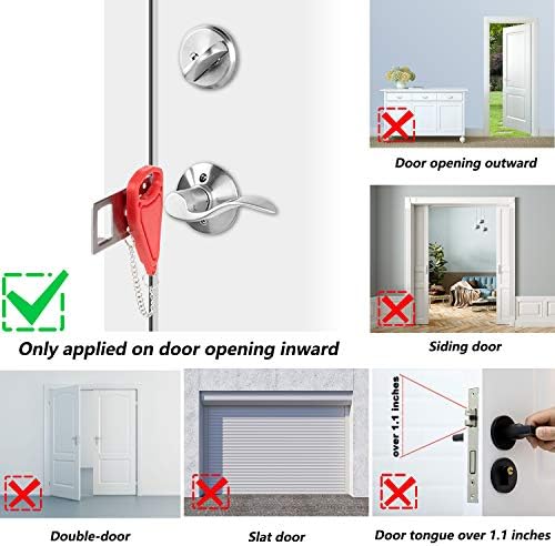 Portable Door Lock Home Security Door Locker putne zaključane brave za dodatnu sigurnost i privatnost