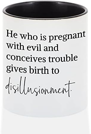 do Unbrended dizajner Kup onaj koji je trudna sa zlo i zamišlja nevolje rađa razočarenje Funny Cup za muškarce žene mu je kafa šolja novost rođendanski poklon 11OZ