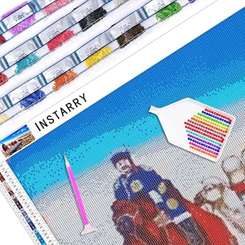 Instarry 5D DIY kompleti za dijamantske slike za odrasle velike veličine pustinjska Kamila karavana Mosaic Cross Stitch Wall Decor Art Set 59, 1x23, 6 inča