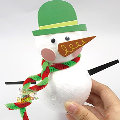 Anoidno 10pcs Christmas Craft Oblici pjene snjegovinski bijeli prazni snjegović lutka kalupa