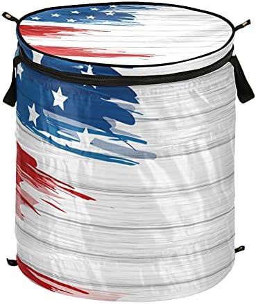 USA zastava Pop up rublje koči sa patentnim zatvaračem Sklopivo rublje s ručkama s ručicama