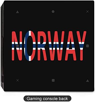 Norveška zastava smiješna naljepnica zaštitnik kože puni ispis Slim naljepnica za naljepnice za PS-4 Slim / PS-4 Pro Console & 2 kontroler