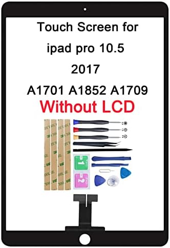 Jaytong zamjena ekrana osjetljivog na dodir za I-pad pro 10.5 2017 a1701 A1852 A1709 digitalizator