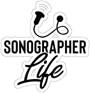 Teegarb pismo deka naljepnica urnebesni Sonographer Imaging Practitioner ultrasonografija šaljive ehografske naljepnice za Laptop automobil 6 × 6 / Transparent