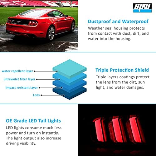CPW zadnja svjetla sklop kompatibilan sa 2015 2017 2018 2019 2020 Ford Mustang LED zadnja svjetla zadnje lampe sekvencijalni žmigavac Plug & amp; Igrati