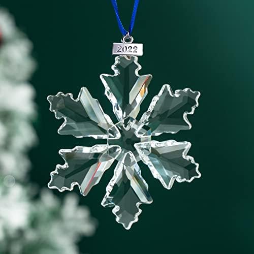 Krisidiva 2022 Godišnje Izdanje Snowflake Crystal Božićni Ukrasi ,Godišnji Ograničeni Praznični Ornament