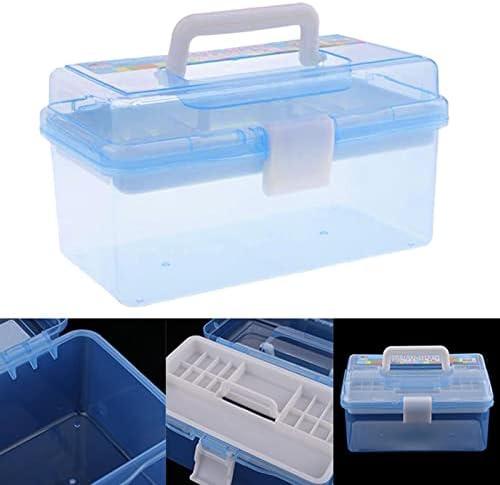 MESSIYO Blue Portable Box Organizer višenamjenska kutija za šivanje kutija za alate kutija za izradu