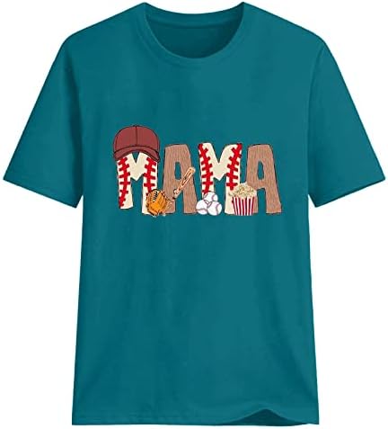 Ženske dame Ljeto kratki rukav vrhovi slatka grafička majica casual mama majica mekani moderni