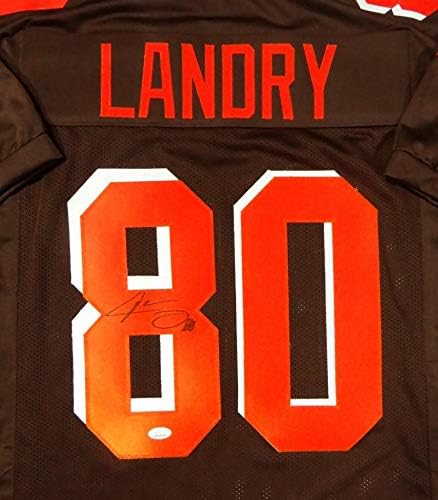 Jarvis Landry Autographing Brown Pro Style Jersey - JSA W AUTH 8
