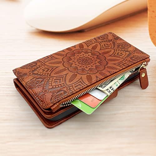 Harryshell odvojiva kožna torbica sa magnetnim patentnim zatvaračem novčani džep sa držačem za više kartica narukvica