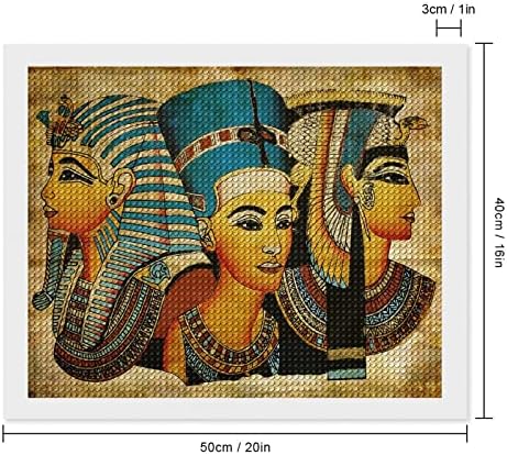 Retro drevni egipatski umjetnički dijamantski Slikarski kompleti 5D DIY Full Drill vještački dijamantski umjetnički zidni dekor za odrasle 16 x20
