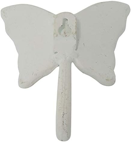 Predbilježbe Dom i vrt Rustikalni antikni bijeli metalni leptir zidna kuka