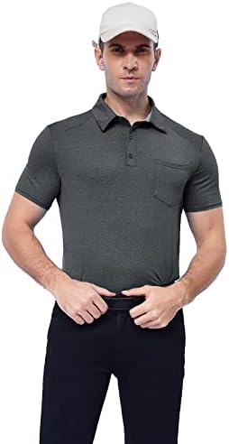 NeedBo muške Polo majice za Golf Quick-Dry Moisture Wicking Performance kratki rukav prugasta košulja