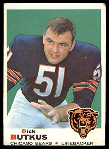 1969 TOPPS 139 Dick Butkus Chicago Bears Good Bears Illinois