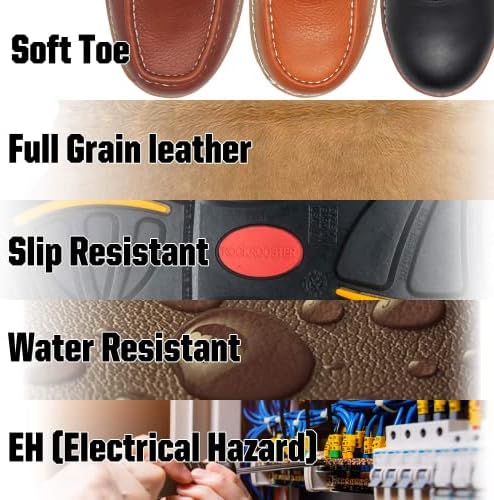 ROCKROOSTER Walker 6 radne čizme od meke klinaste kože za muškarce, električna opasnost, ASTM F2892-18 EH