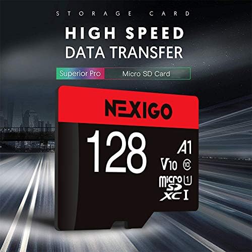 NexiGo 128GB Micro SD kartica sa adapterom, MicroSDHC / SDXC UHS-I klasa 10 V10 A1 memorijska kartica,