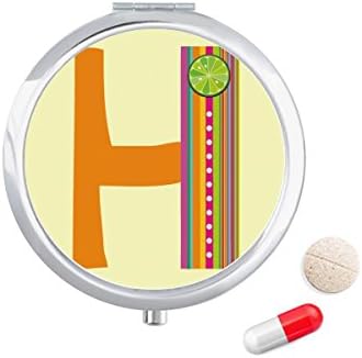 H Abeceda Narančasto Voće Slatki Uzorak Futrola Za Pilule Džepna Kutija Za Pohranu Lijekova