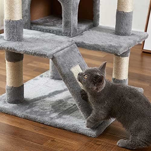 Cat Tower, mačje drvo od 52,76 inča sa Sisal daskom za grebanje, stan za mačke na više nivoa sa Podstavljenom