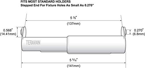 Teravan standardni ekstender za izuzetno veliki toaletni papir, omogućava većini redovnih uređaja