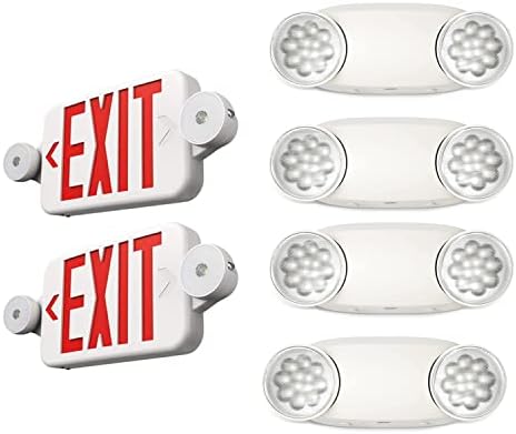 Freelicht 2 Pack Exit znak sa svjetlima za hitne slučajeve, dva LED podesiva glava Hitna izlazna svjetlost