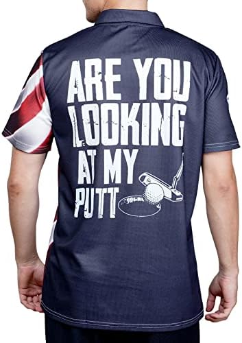 Hivichi golf majice za muškarce polo majice Muški smiješno ljuljačka patriotska američka košulja