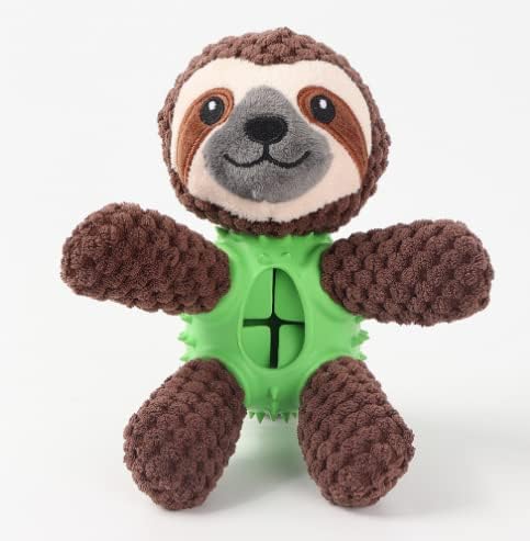 Sloth škripane igračke za pse, interaktivne izdržljive plišane igračke za kućne ljubimce sa papirom za