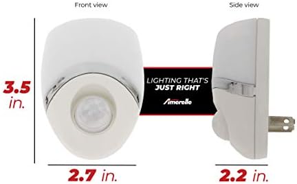 Amerelle senzor pokreta noćno svjetlo, 2 paketa-LED utikač u noćno svjetlo sa senzorom koji svijetli