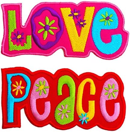 Grafička prašina Ljubav mir vezeno željezo na patch Apply znak Simbol Logo Slatko sretan