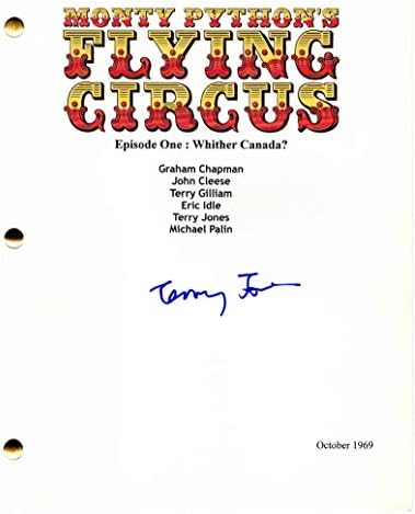 Terry Jones potpisan autogram - Monty Python-ov leteći cirkus Cijeli pilot - John Clese, Terry