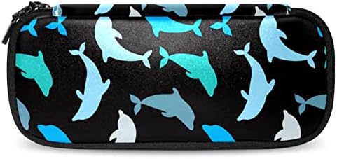 Školski Surpplies plavi okeanski delfin lijepa pernica šarena Torbica Torbica Prijenosna ženska kozmetička torba stoni Organizator 7, 5x3x1, 5in