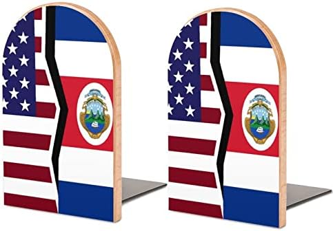 Završava se Knjiga Zastava Amerike i Kostarike za police drveni stalak za knjige držač za knjige za dekoraciju