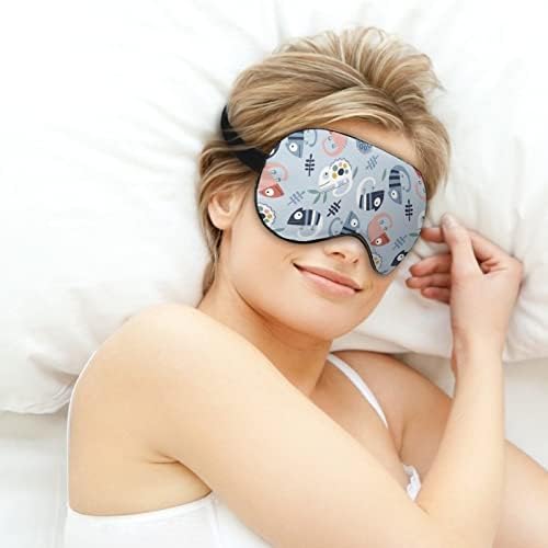 Slatki kameleons Ispis maske za oči Svjetlo blokiranje maske za vrijeme spavanja s podesivim kaišem