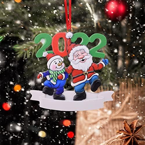 Ifotime Božićna stabla Privjesak Ornament Happy Family Božićni stablo Privjesak Ornament Početna Dekor Božićno drvce DIY Ime Ornament Resin Personalizirani osvijetljeni viseći božićnu korpu