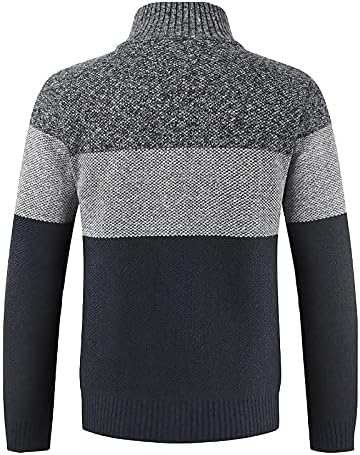 ADSSDQ Radni pulover muškarci dugih rukava Trendi zimski labavi ugradnju poliesterskog pulover u boji blokove